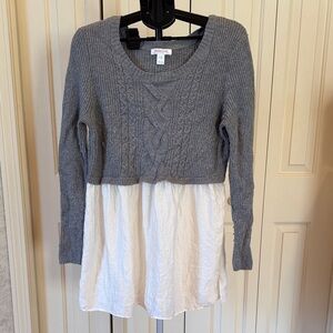 Motherhood Heather Gray Knit Maternity Sweater